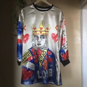 Shiny shirt king love print